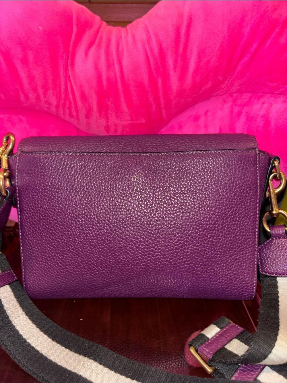 Marc Jacobs Purple Leather Crossbody Gotham Bag with Matching Wallet - Picture 3 of 8